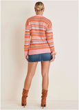 Fair Isle Cardigan Peach Dust