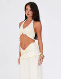 KATYA HALTER TOP WHITE CREAM