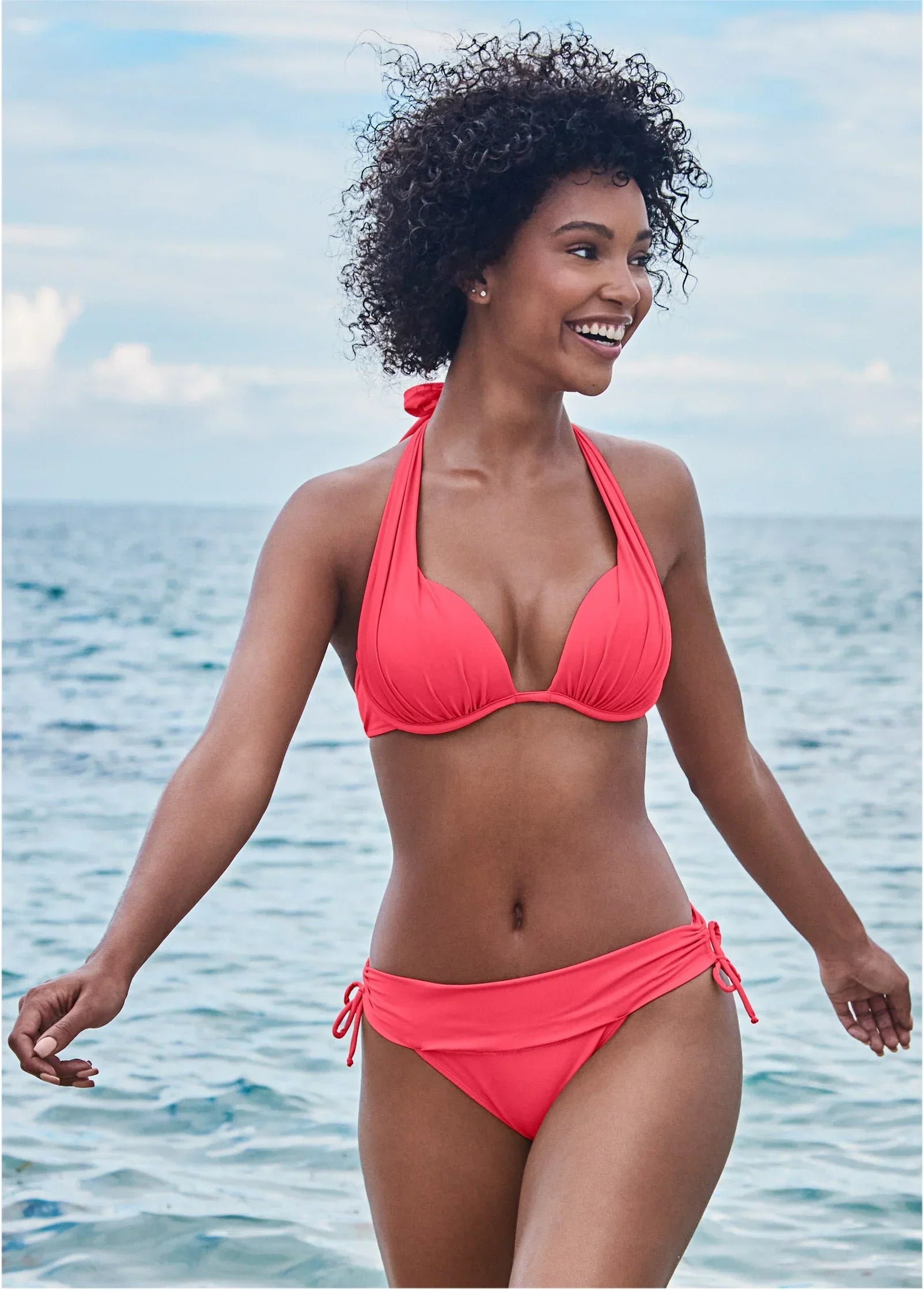 Marilyn Push Up Bikini Top Sunset Pink