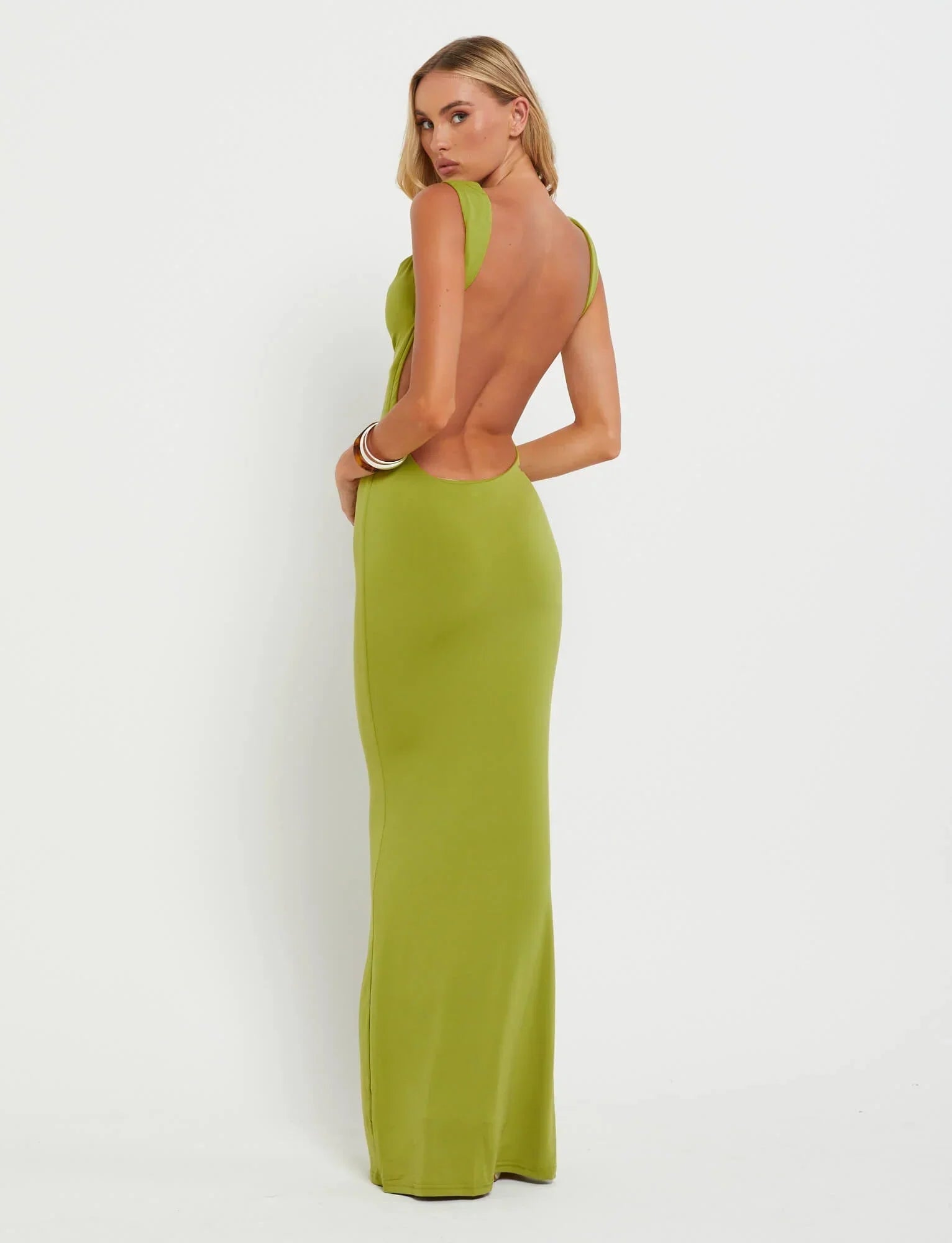 MORANA DRESS GREEN PASTEL GREEN