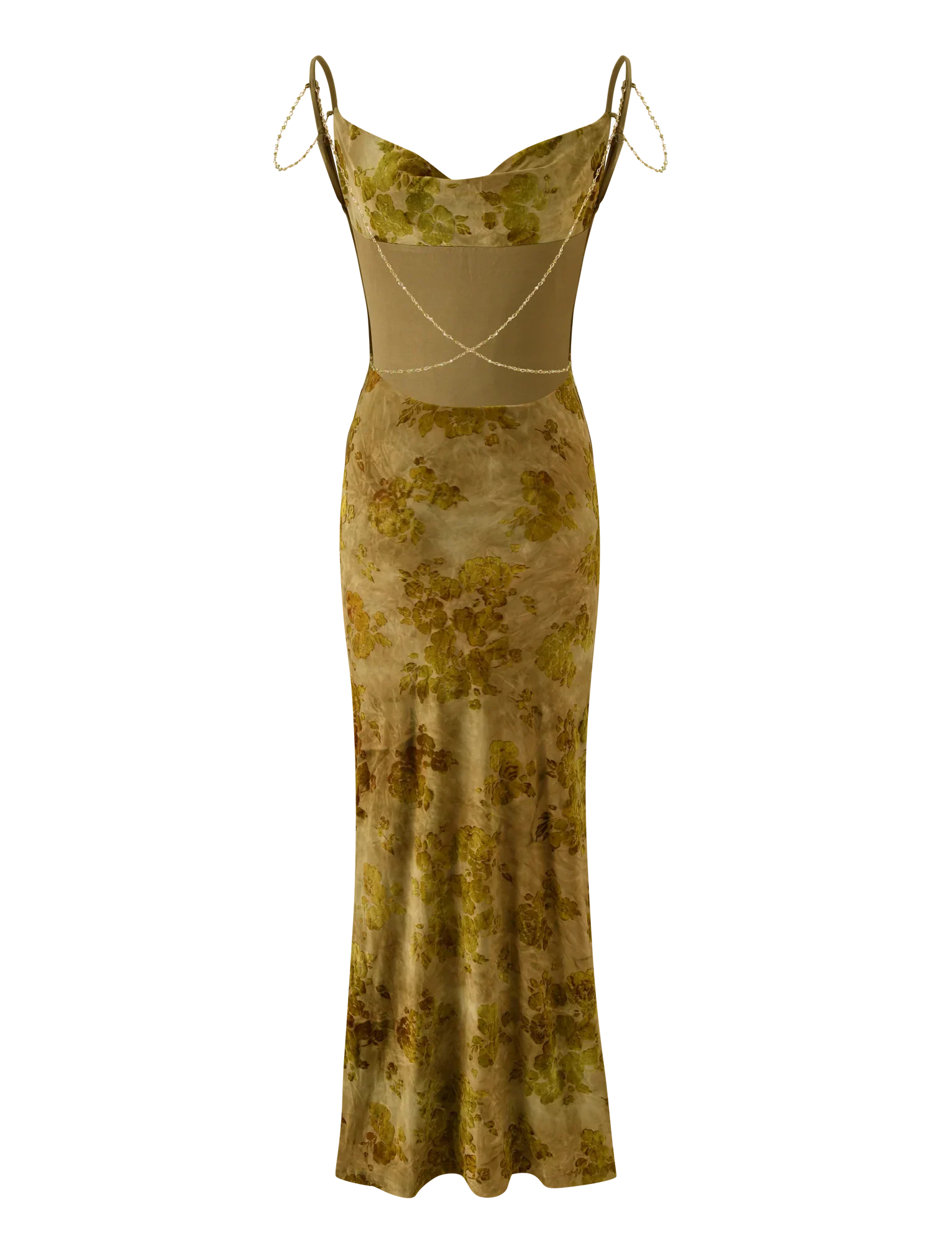 SPARROW MAXI DRESS GREEN BURNOUT