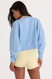 Knit Cropped Cardigan in Powder Blue
