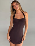 TAWNY MINI DRESS CHOCOLATE