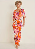 Drape Sleeve Maxi Dress Desert Floral
