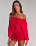 JANINE MINI DRESS RED