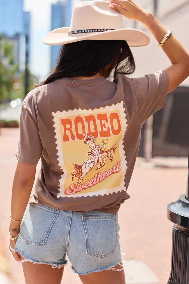Rodeo Sweetheart Brown Graphic Tee