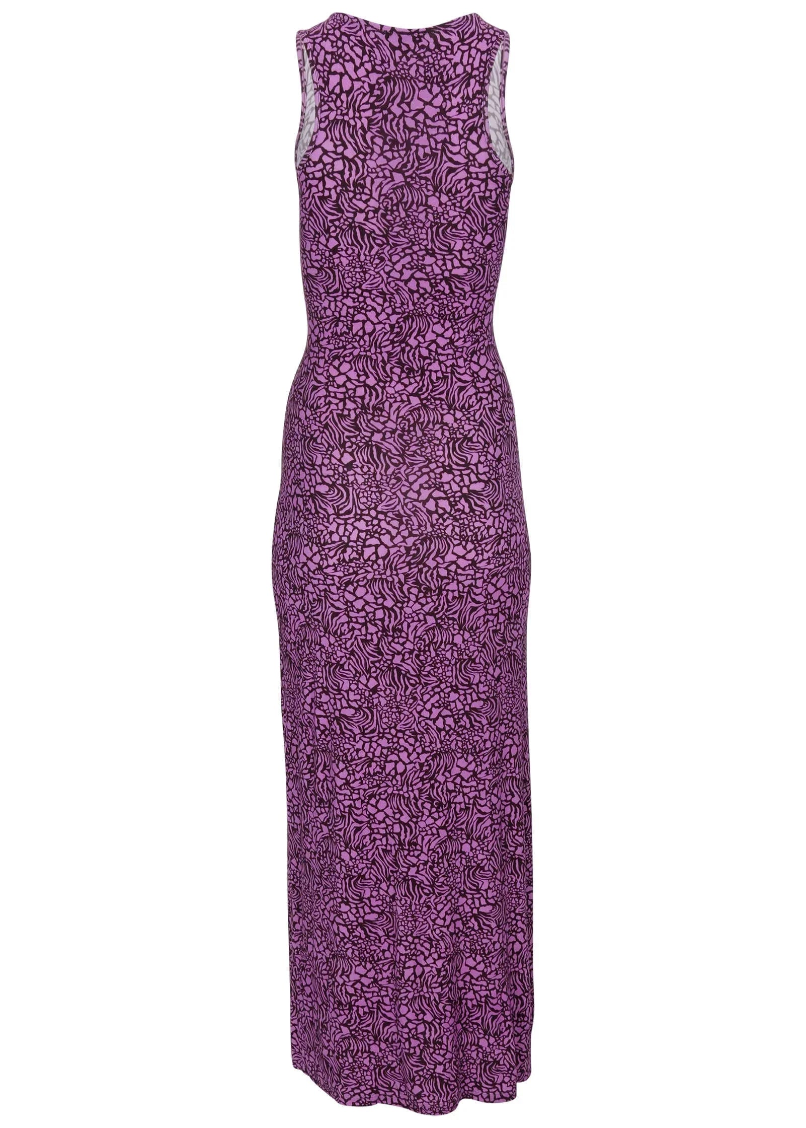 Tank Maxi Dress Purple Abstract Animal