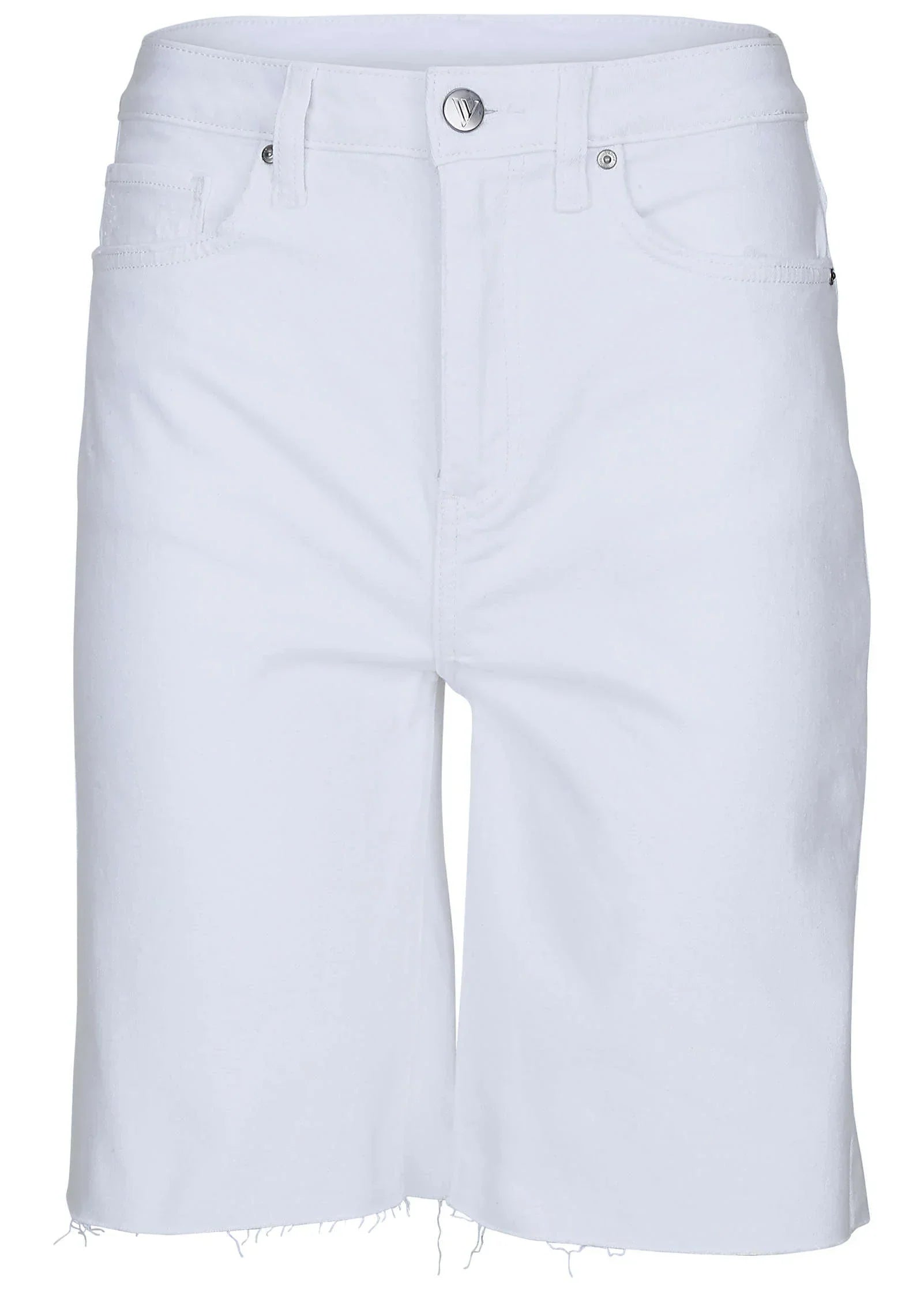 Brooke Denim Bermuda Shorts White