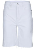 Brooke Denim Bermuda Shorts White