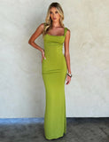 MORANA DRESS GREEN PASTEL GREEN