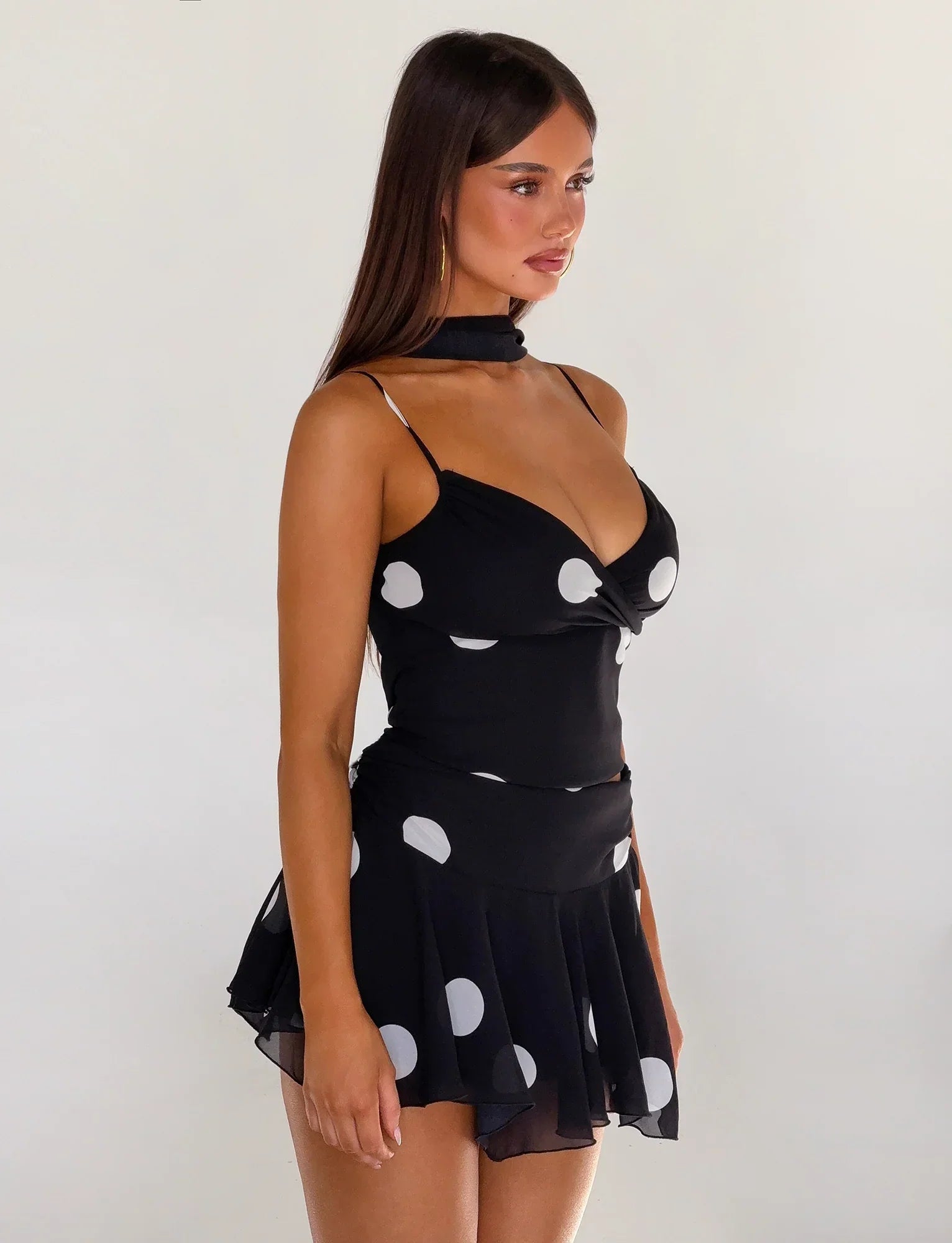AYDIN SCARF TOP BLACK
