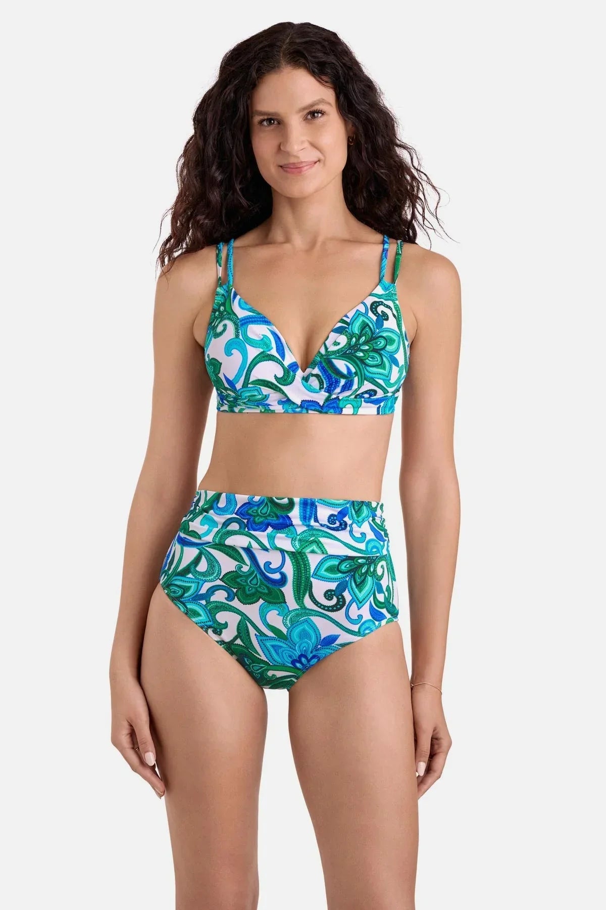 Clare Twist Underwire Bra Top Imperial Paisley