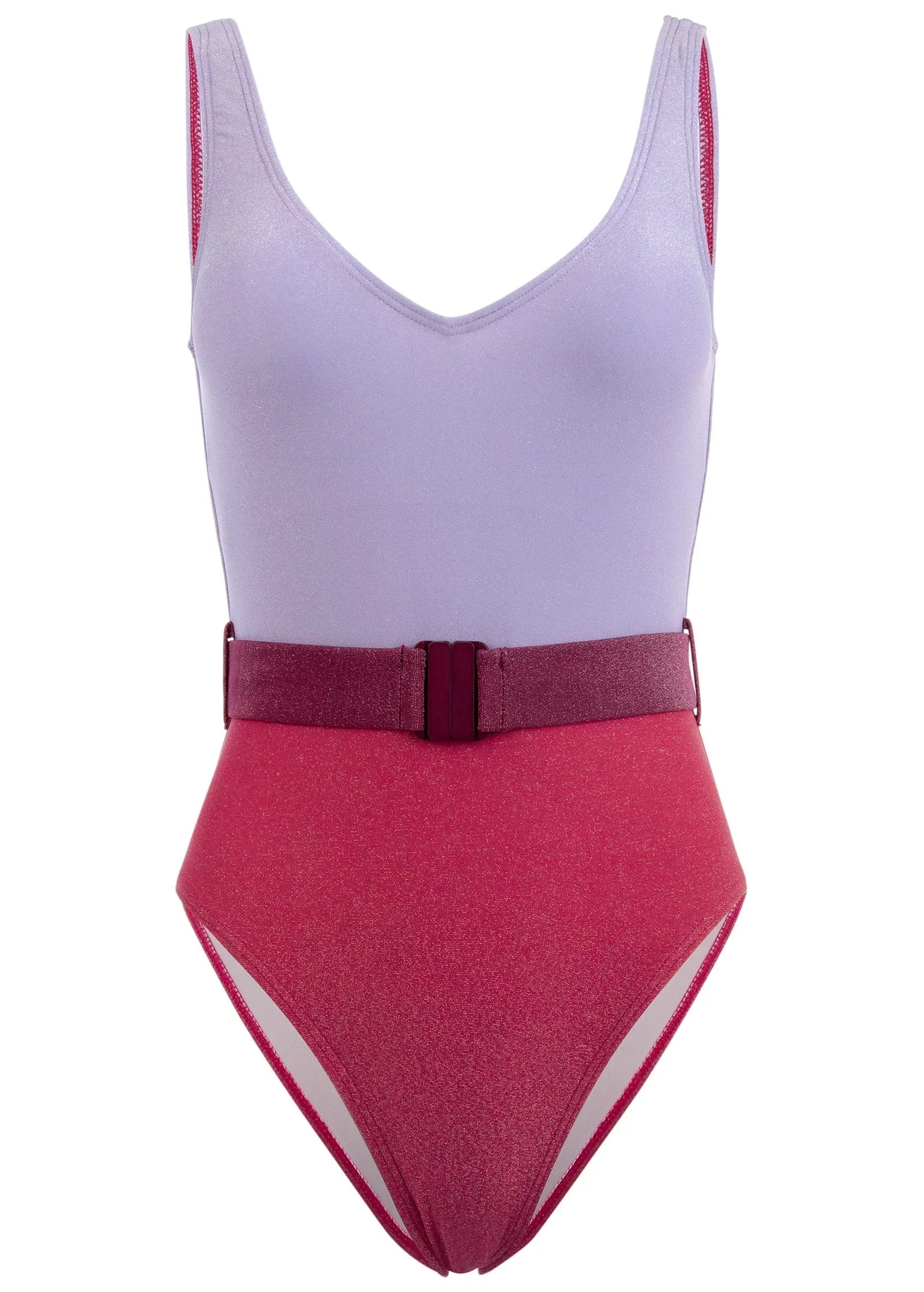 Belted One Piece Pink Aurora