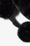 Faux Fur Trapper Hat in Black