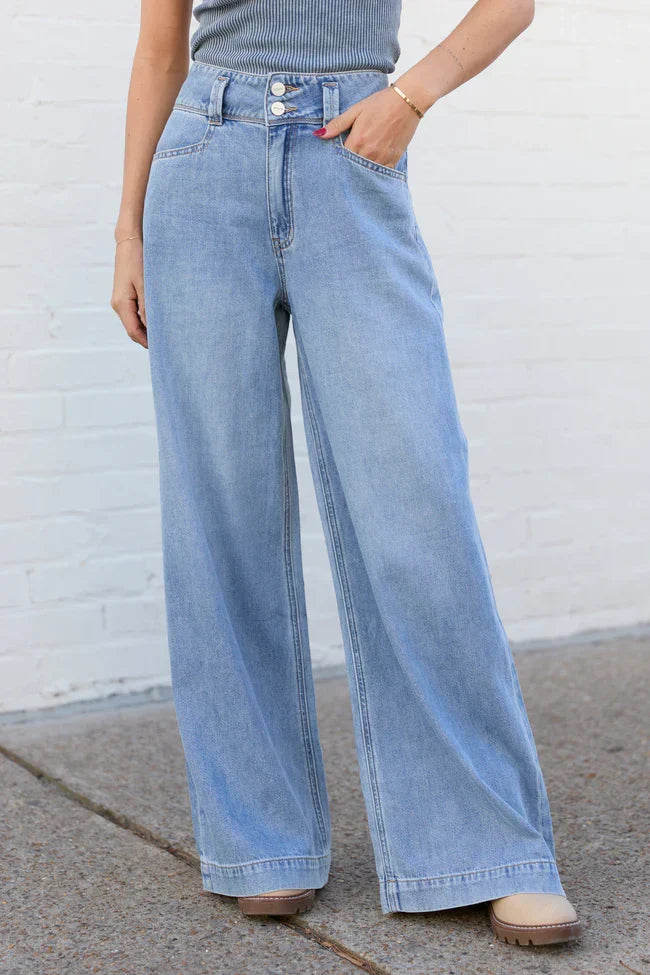 Desiree High Rise Wide Leg Jeans