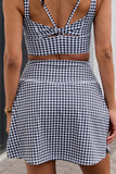 Active State Black Gingham Active Skirt