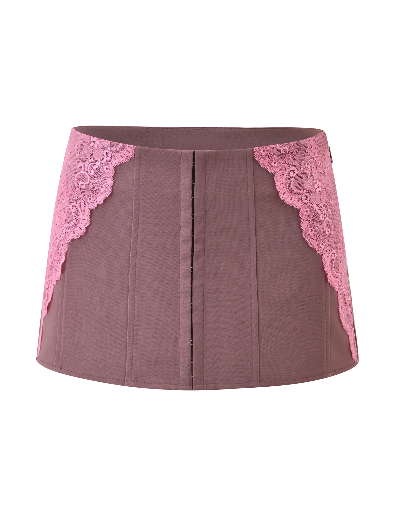 MARGARITA LACE MINI SKIRT BROWN