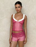 AMARAN TOP RED RED CHECK