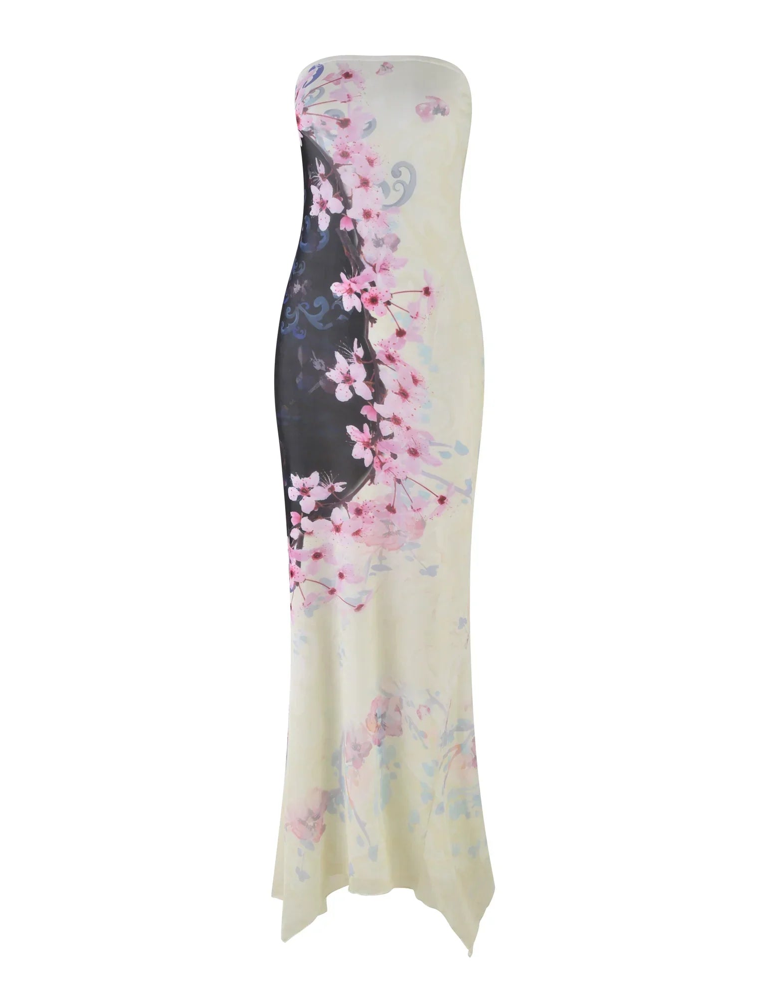 LILLIAN MAXI DRESS MULTI FLORAL CHERRY BLOSSUM
