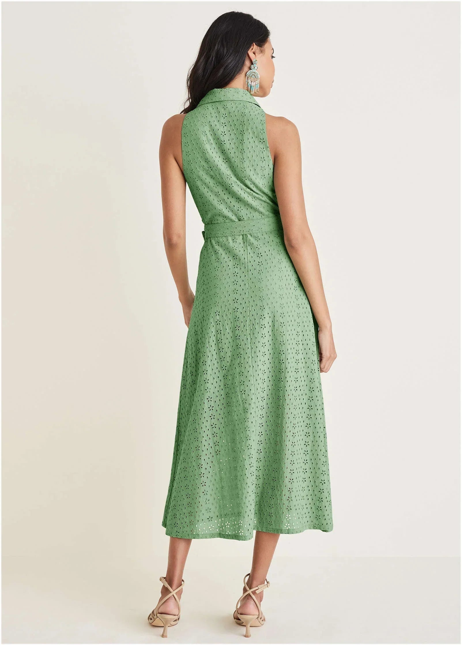 Eyelet Maxi Dress Basil