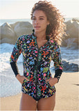 Sporty Zip Up Cover Up Midnight Elegance