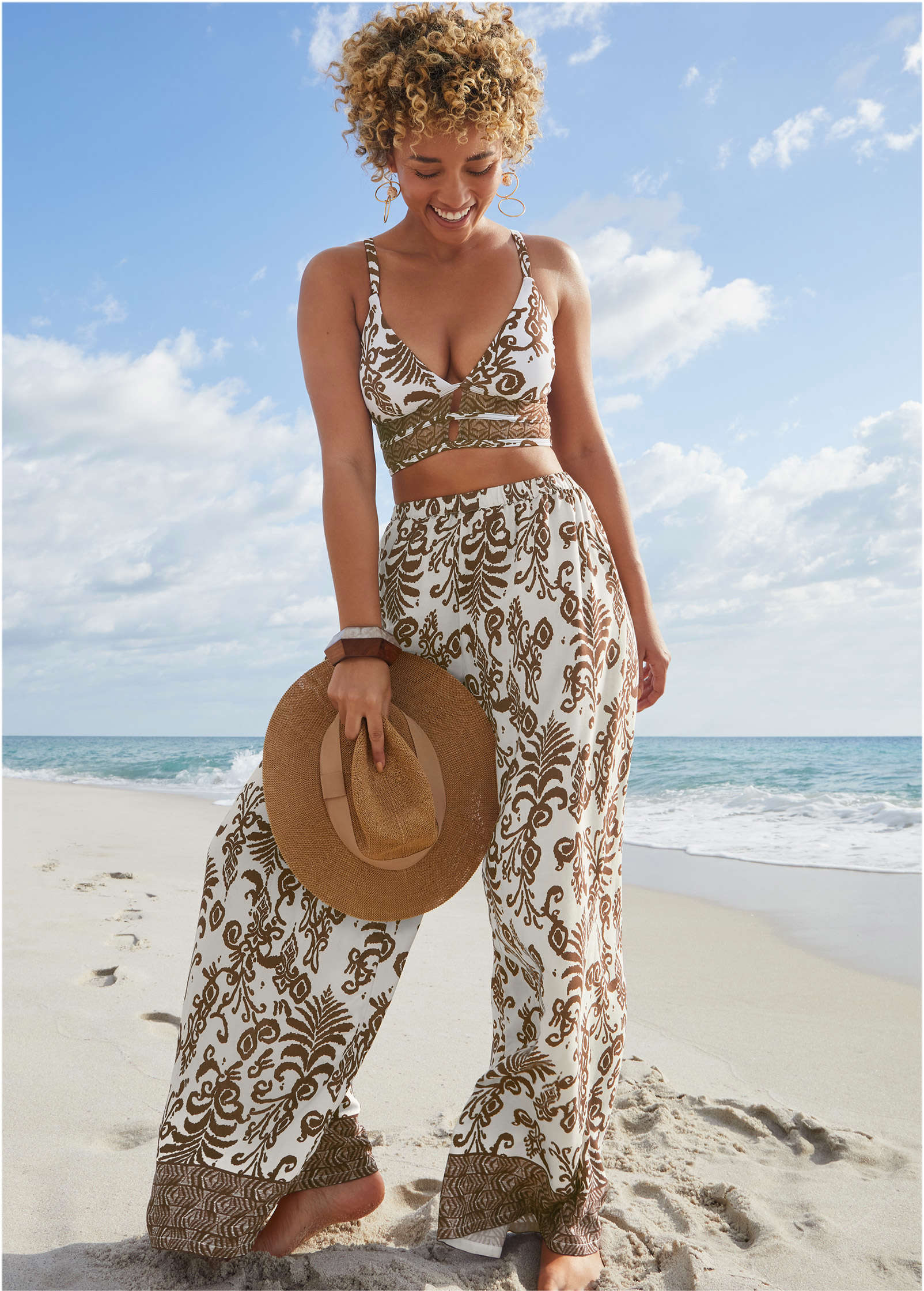 Strappy Longline Top Mystic Paisley