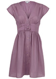 Belted Poplin Mini Dress Valerian