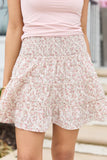 Through The Garden Natural Floral Mini Skort