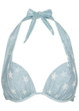 Denim Marilyn Push Up Halter Top Denim Star