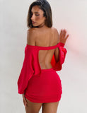 JANINE MINI DRESS RED