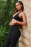 Soft Active Cross Back Sports Bra in Black