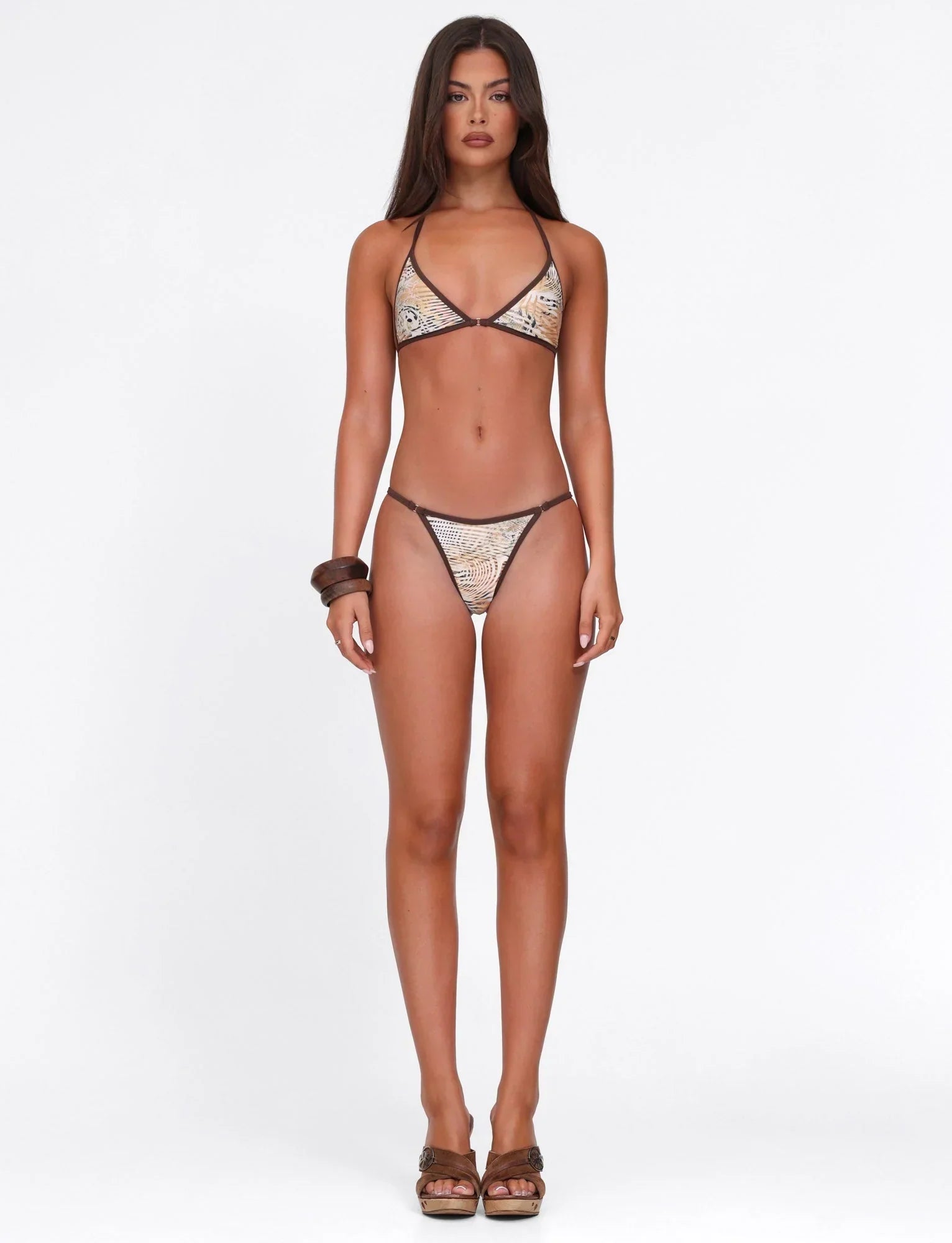 DIANA BIKINI TOP NEUTRAL ANIMAL ANIMAL MARBLE