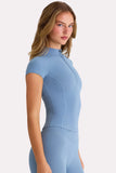 Soft Active Quarter Zip Top in Marine