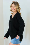 Blaire Black V Neck Sweater SALE