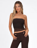 HARRIETT TUBE TOP BROWN CHOCOLATE