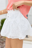 Colleen White Eyelet Skort