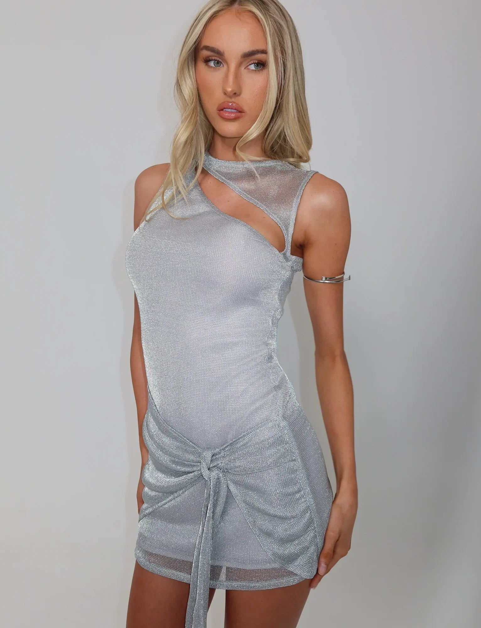 AZELMA DRESS SILVER SILVER