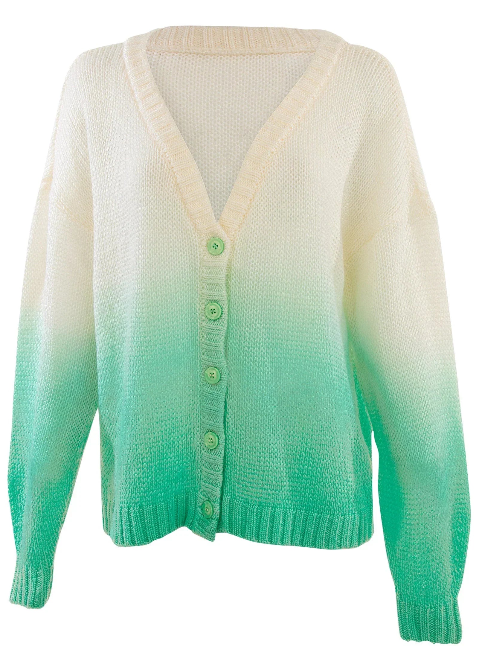 Button Up Cardigan Green