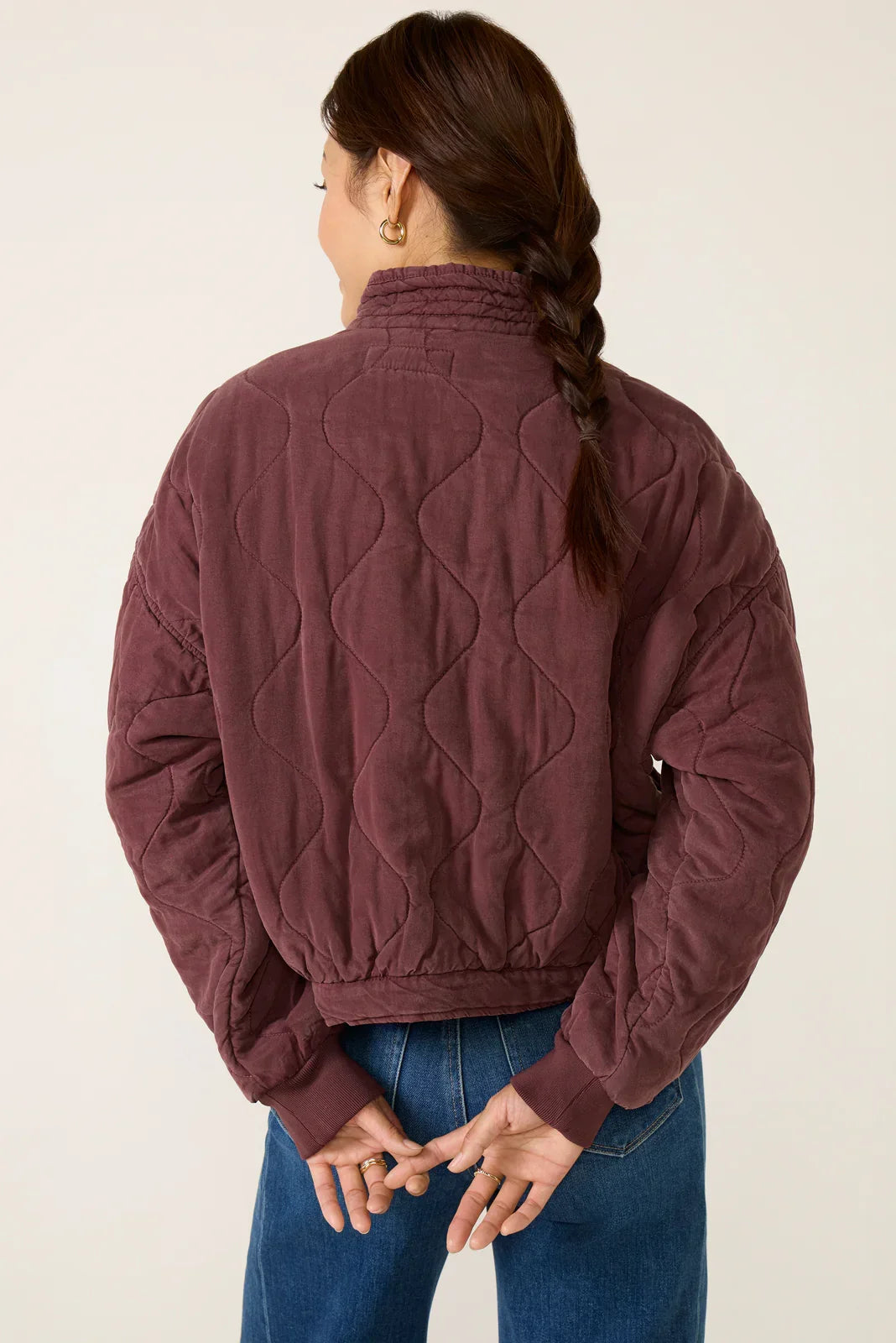 Cranberry Juice Quilted Jacket