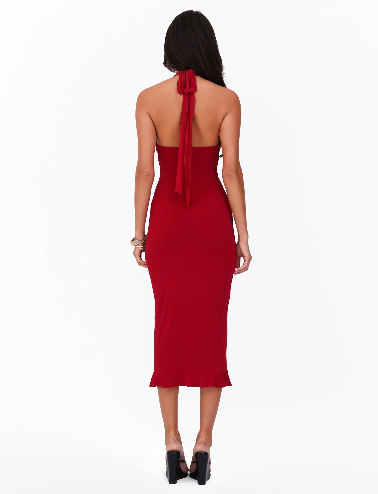 GRANGER MIDI DRESS RED CHERRY RED