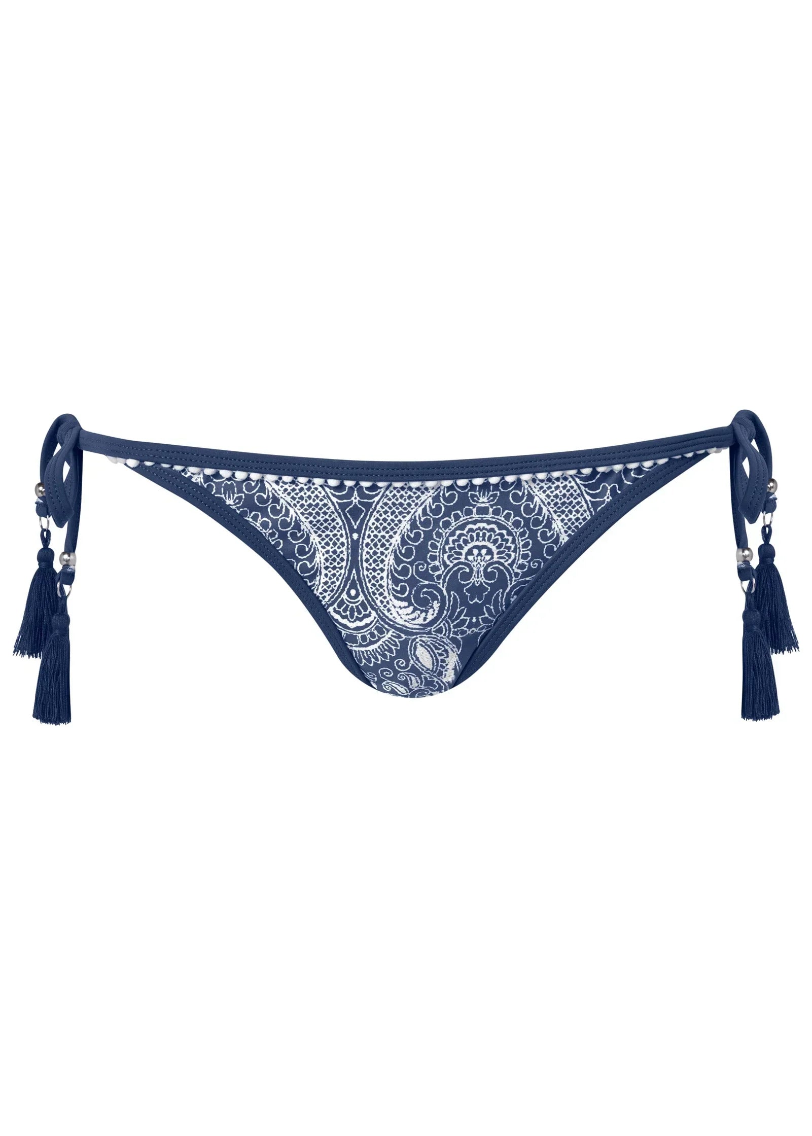 Pom Pom Moderate Bottom Denim Lace
