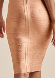 Bandage Mini Dress Rose Gold