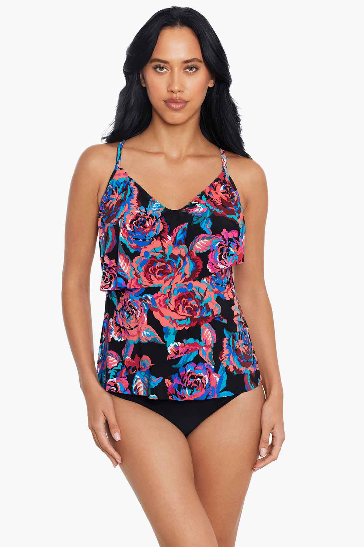 Chloe Tankini Top in Sonic Blooms