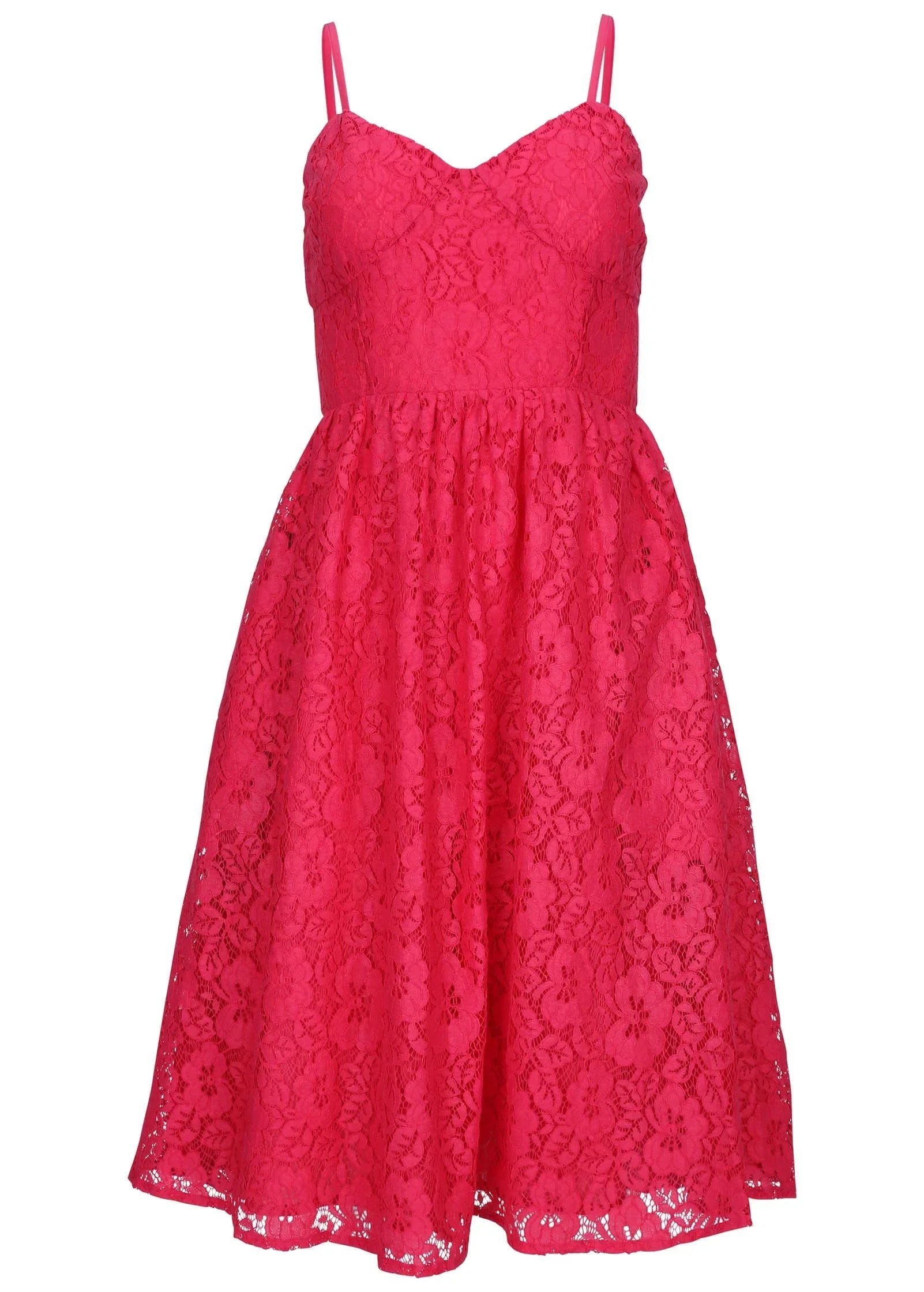 Lacquered Lace Midi Dress Azalea