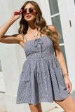 Kolby Black and White Gingham Dress