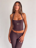KITTIE BUCKLE TOP CHOCOLATE