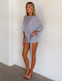 FERN CROCHET PONCHO SILVER