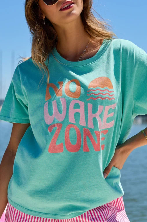 No Wake Zone Mint Graphic Tee