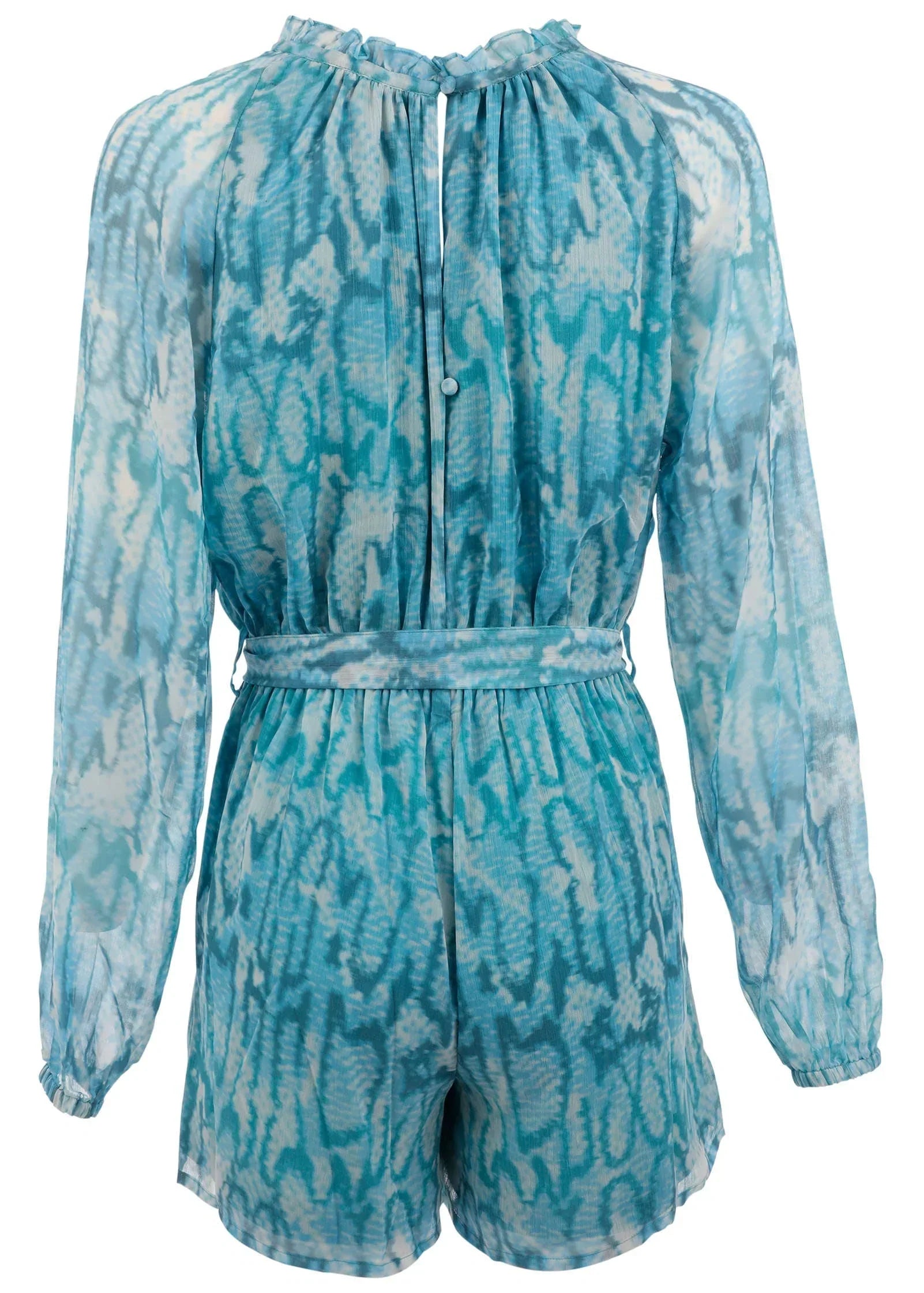 Crinkle Chiffon Romper Water Snake