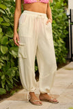 Gwen Cream Gauze Harem Pant